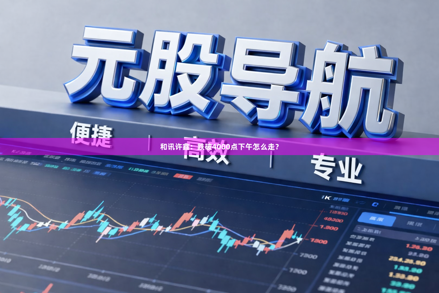 和讯许鑫：跌破4000点下午怎么走？